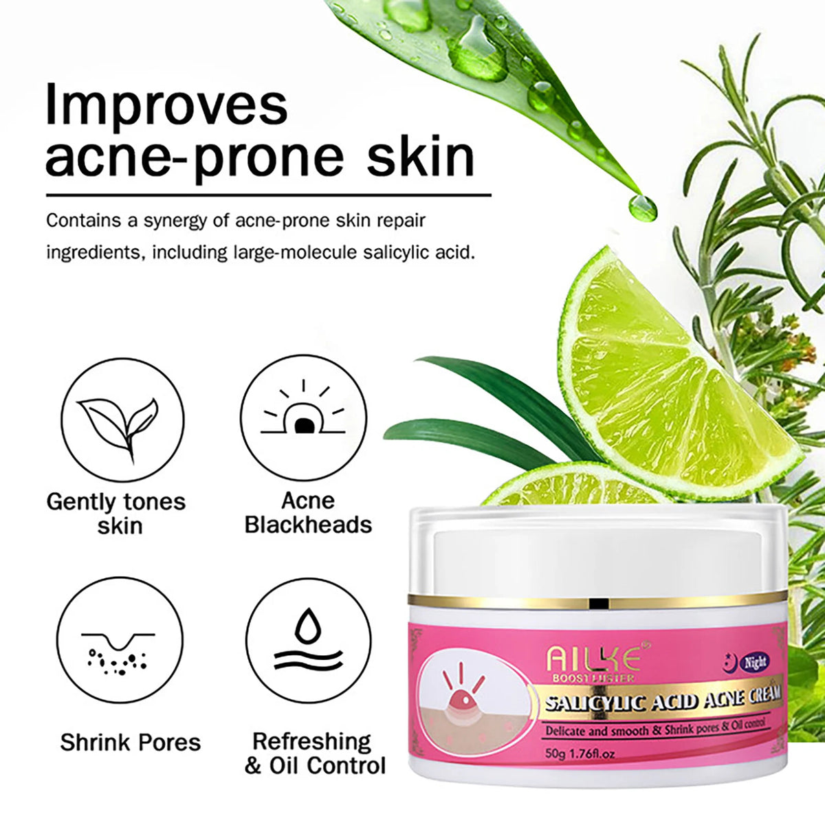 AILKE Skin Brightening Cream Set For Acne And Moisturizing