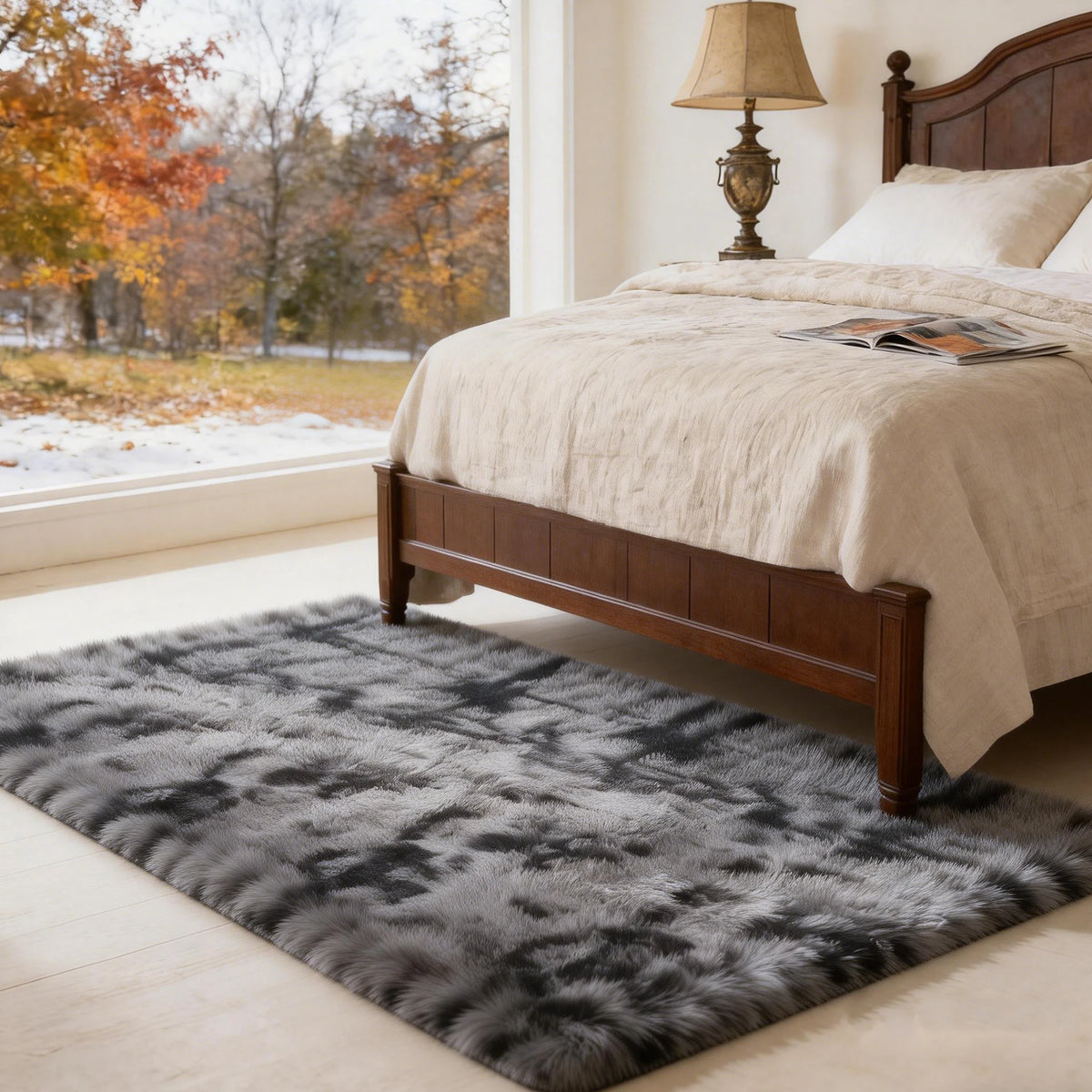 6x9 Ft Large Shag Rugs for Living Room Decor, Tie-Dyed Ultra Soft Fluffy Furry Area Rugs for Bedroom Indoor Floor, Aesthetic rug