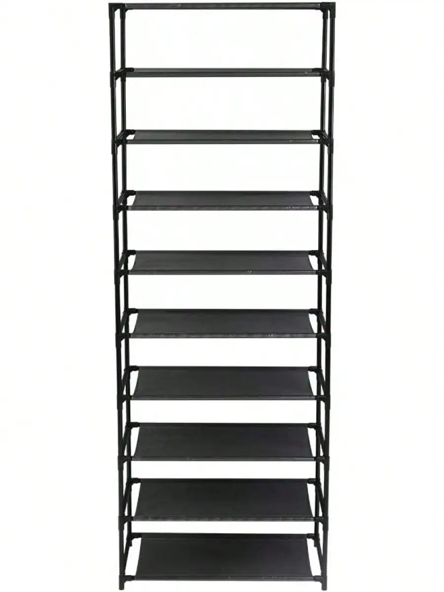 10-Tier Shoe Rack Organizer With Detachable Non-Woven Fabric Holds 50 Pairs
