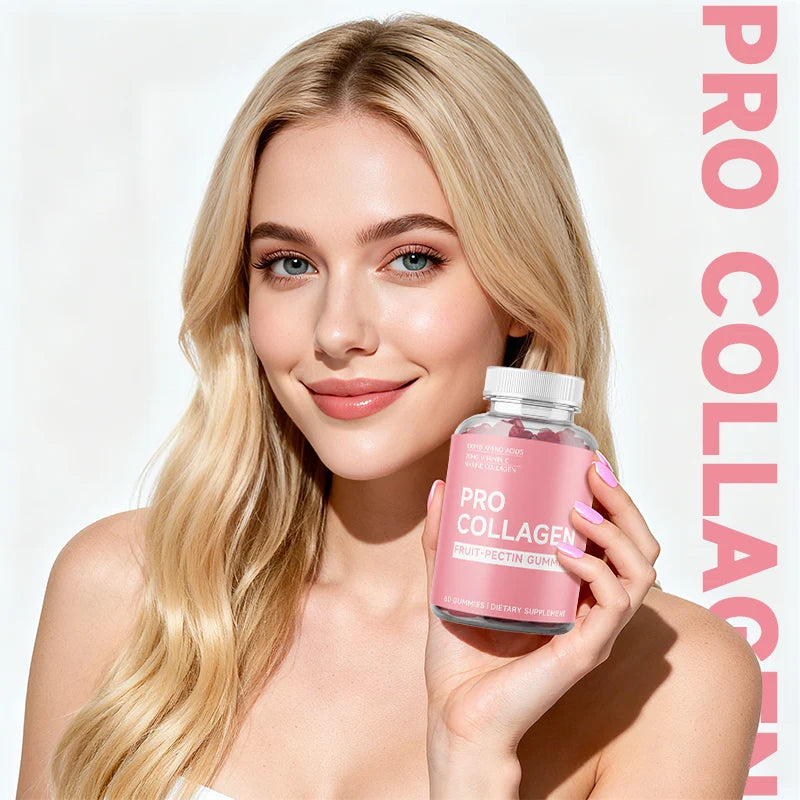 Biotin Gummies For Hair Skin Nails Support Collagen Boost