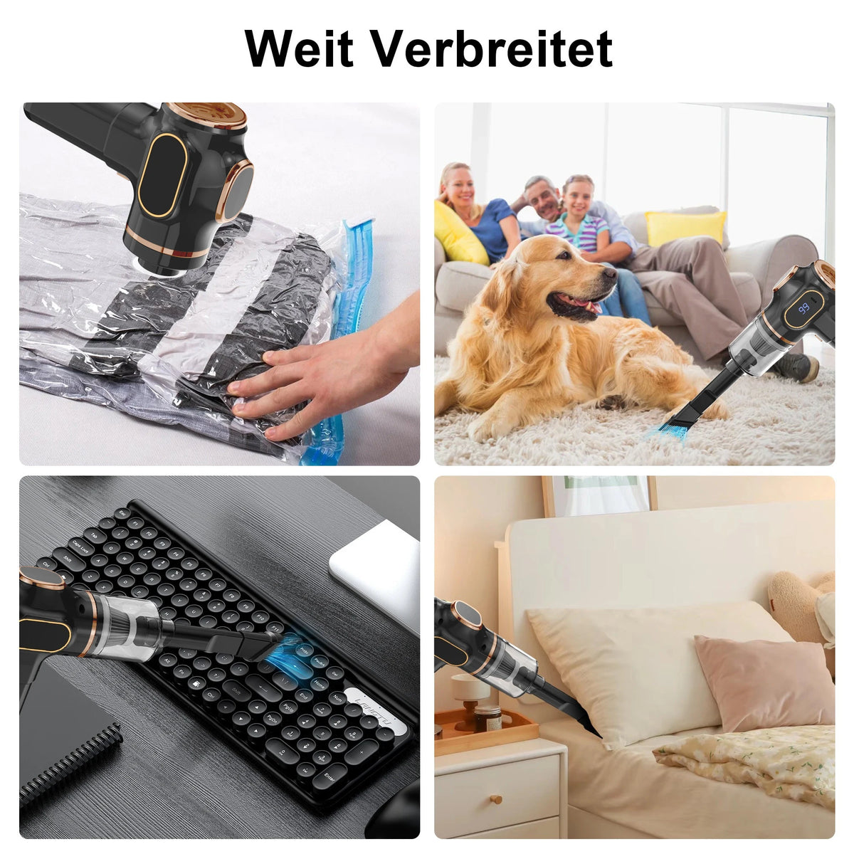 Home Appliance Portable Powerful Handheld Vacuum Cleaner, Long Battery Life Suitable for Cleaning Car and Home Debris