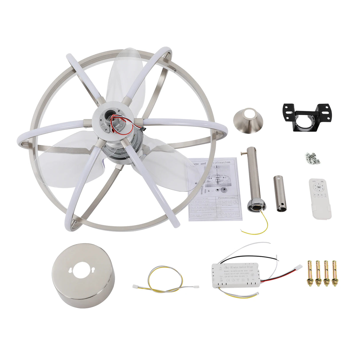 Bymaocar Bedroom Farmhouse Ceiling Fan With Remote And Light