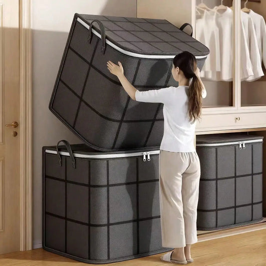 Foldable Clothes Storage Bag Large Capacity Dust Cover For Wardrobe