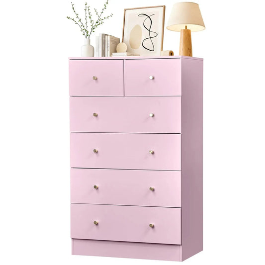 Modern Wood Dresser With AntiTipping Design And Handles