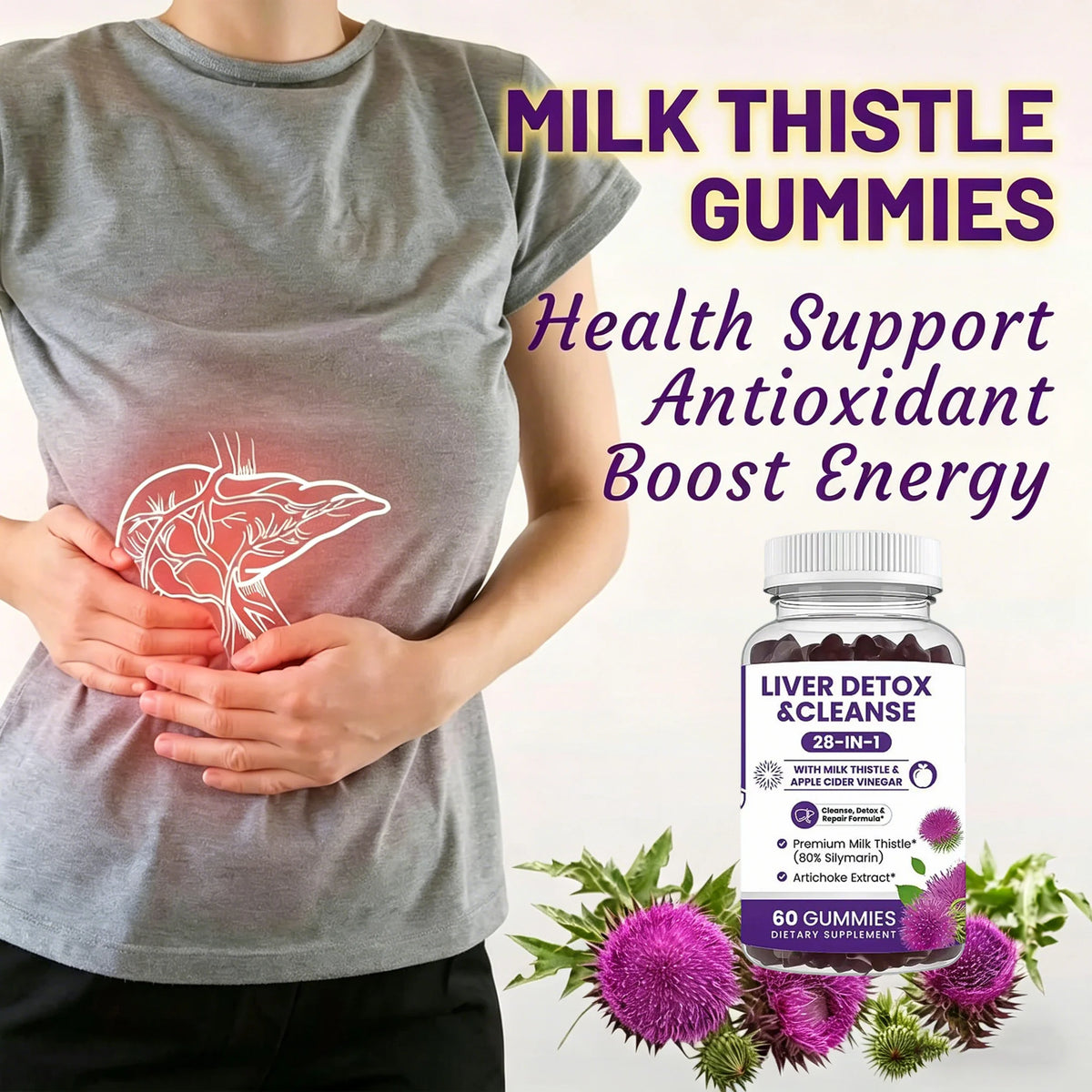 Liver Cleanse Detox Gummies For Digestion And Immunity