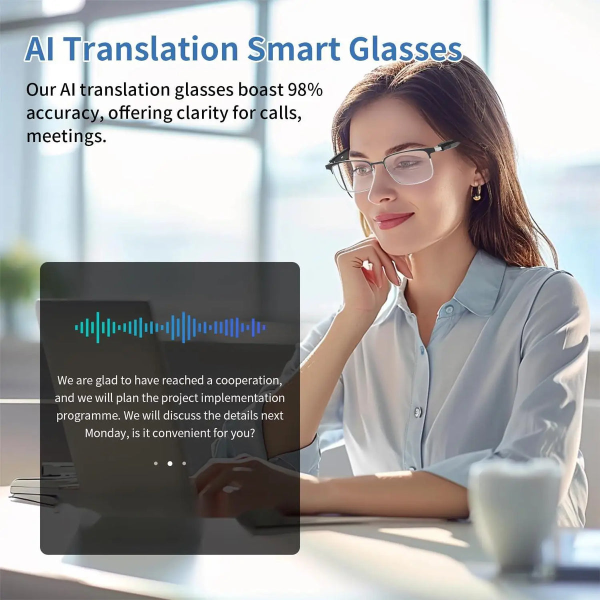 Giinova Smart Glasses With Translation App And Voice Calls
