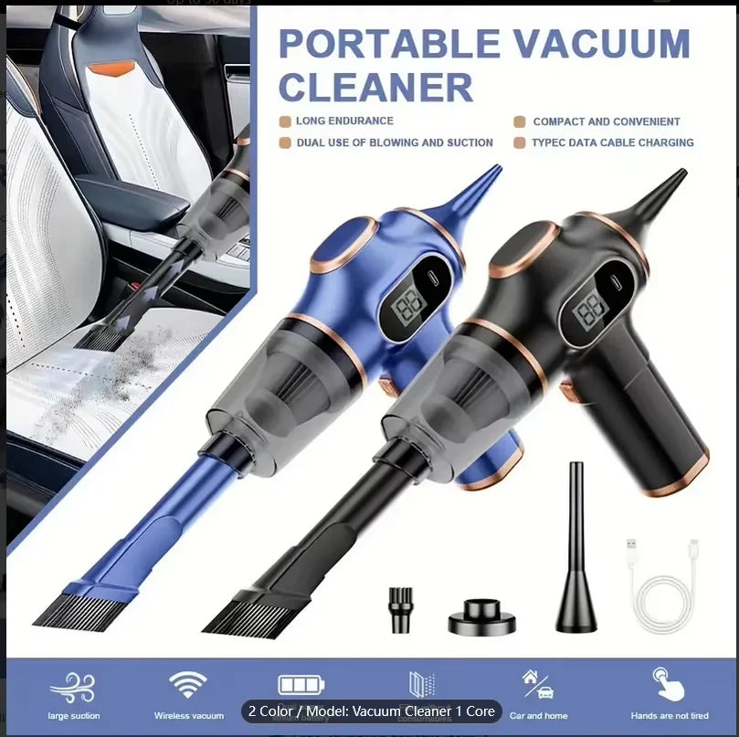 Home Appliance Portable Powerful Handheld Vacuum Cleaner, Long Battery Life Suitable for Cleaning Car and Home Debris