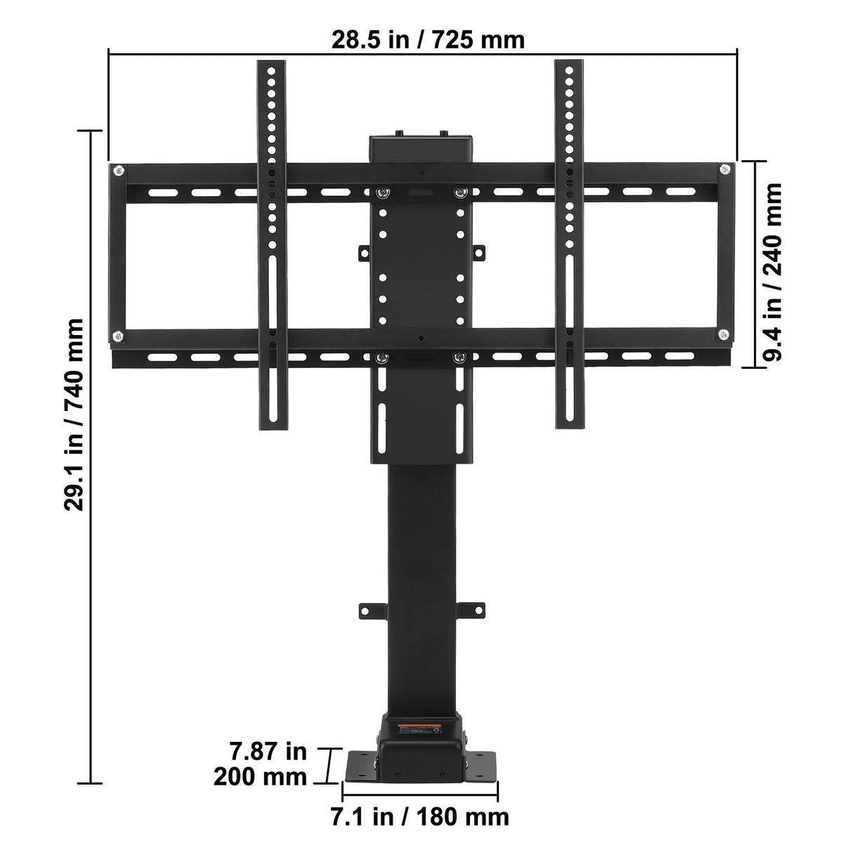 Motorized TV Lift Stroke Length 35 Inches Motorized TV Mount Fit for 32-65 Inch TV Lift with Remote Control Height Adjustable 28.7-64.2 Inch,Load Capacity 154 Lbs