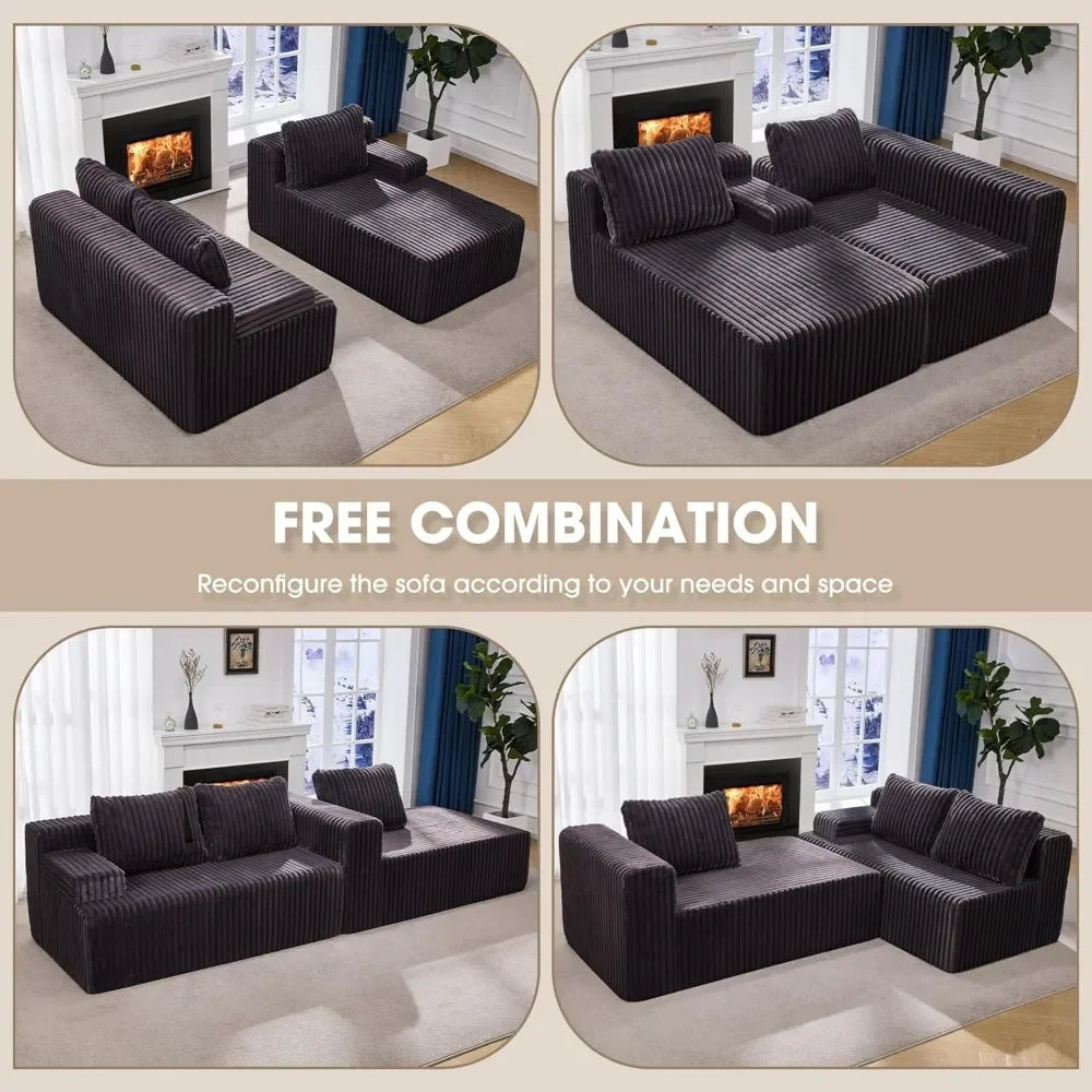 Cloud Modular Sectional Sofa With Memory Foam Chaise