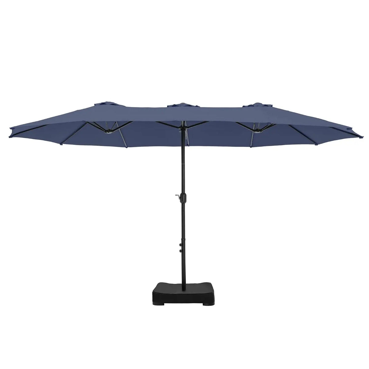Rectangular Market Patio Umbrella Stainless Steel Frame Heavy Duty Base Included