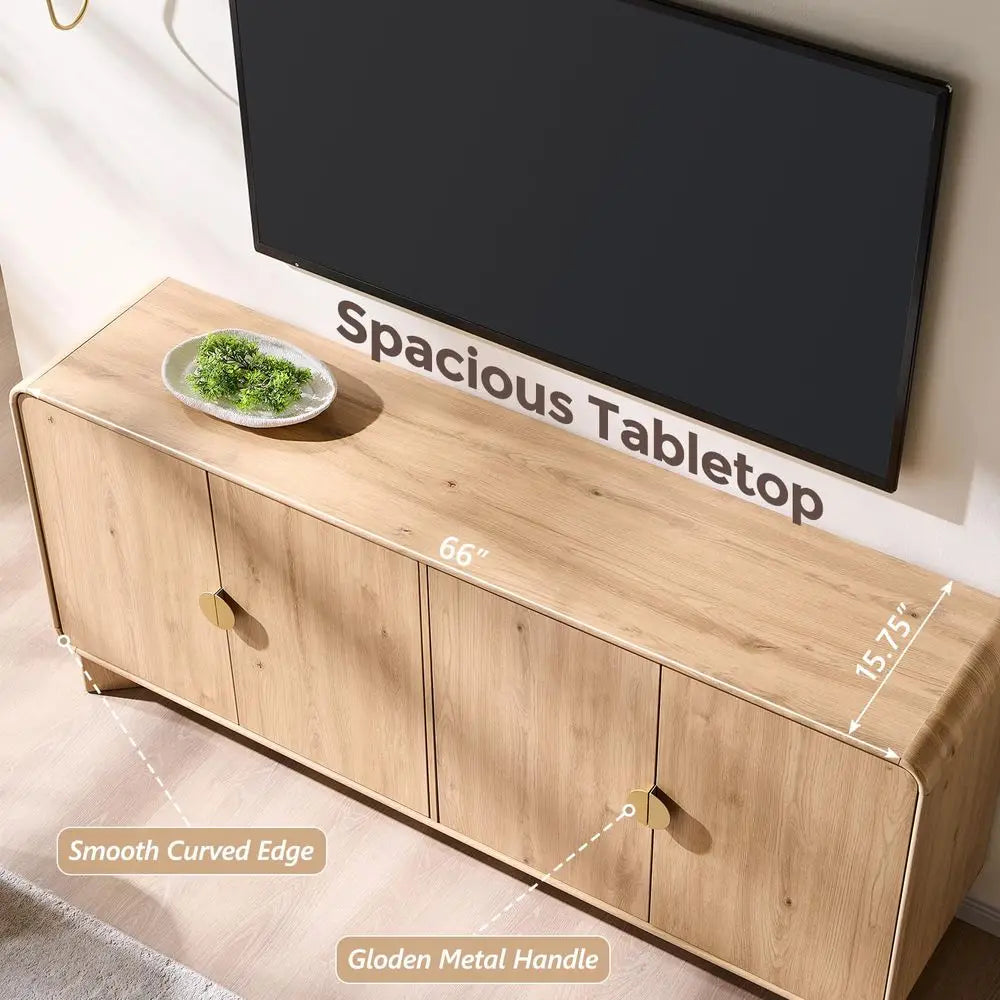 XMSJ Modern Buffet Sideboard Cabinet With Storage And Adjustable Shelves