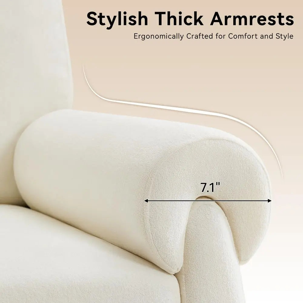 Accent Chair, Comfy Living Room Chairs, Single Sofa Chair with Thick Cushion and Armrests, Upholstered Arm Chair for Living Roo