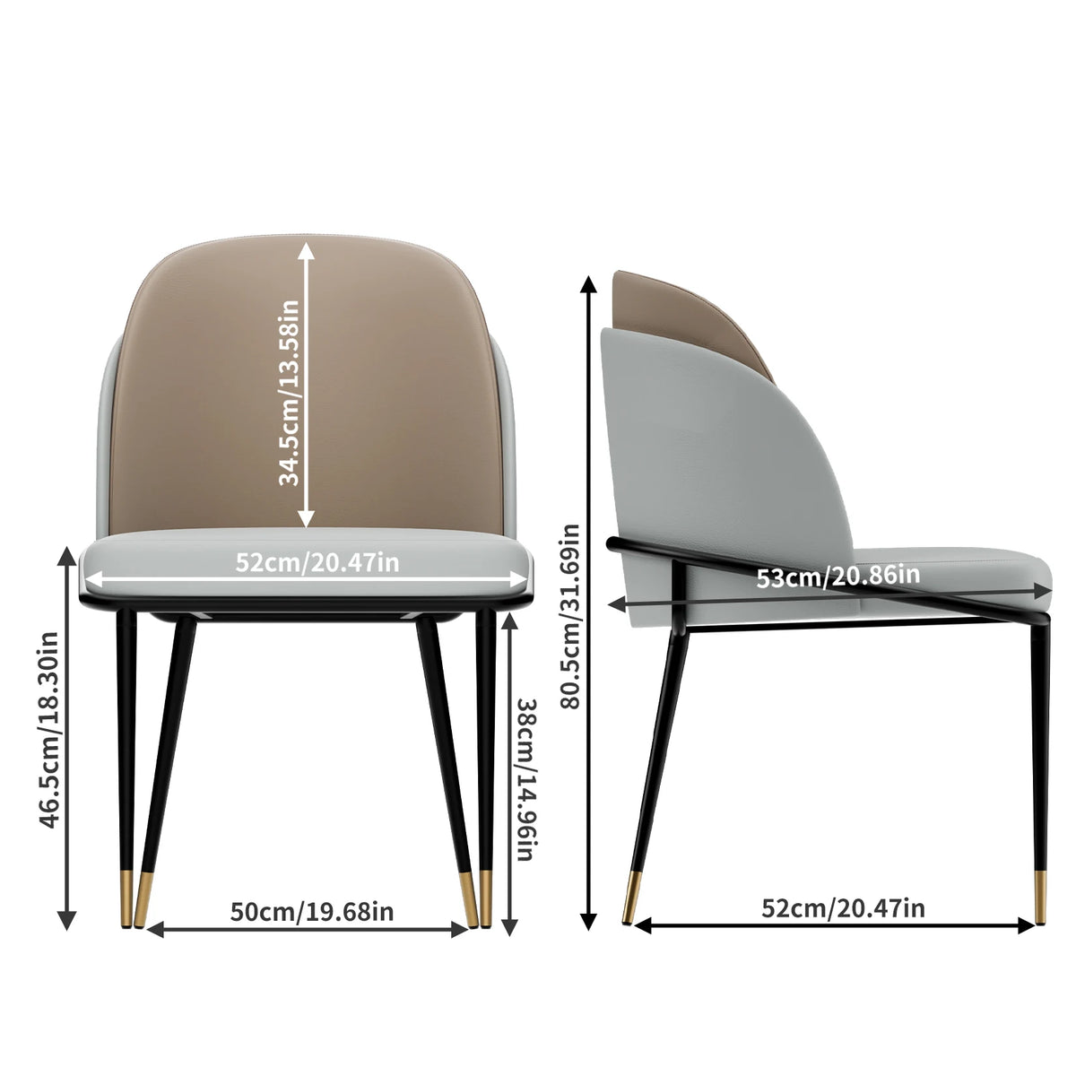 Upholstered Microfiber Silicone Leather Dining Chairs With Metal Frame