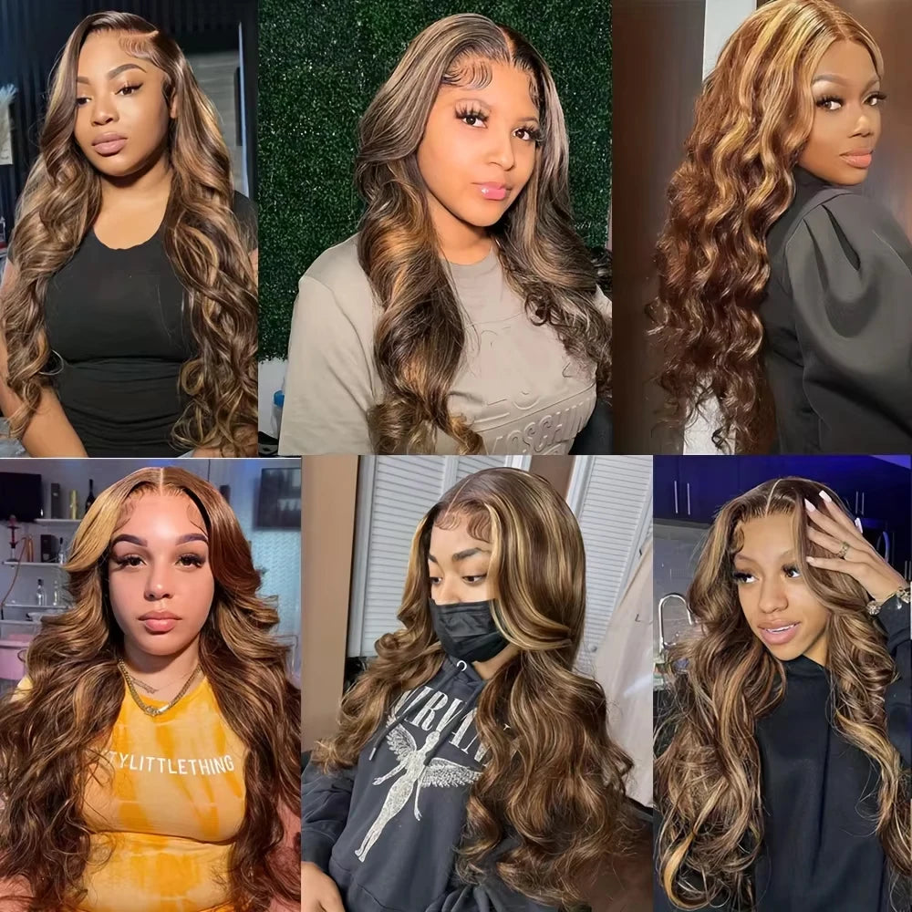 Larhali Remy Body Wave Lace Front Wig HD Transparent