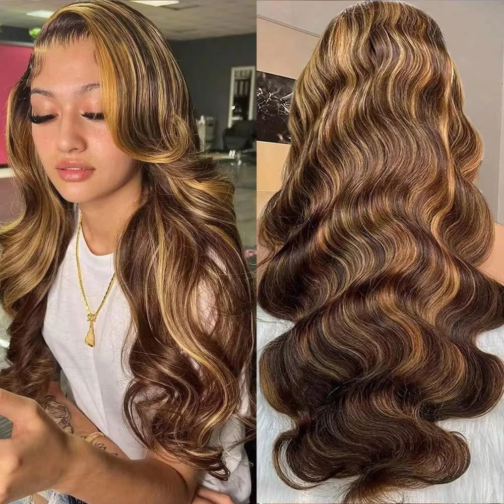 Larhali Remy Body Wave Lace Front Wig HD Transparent
