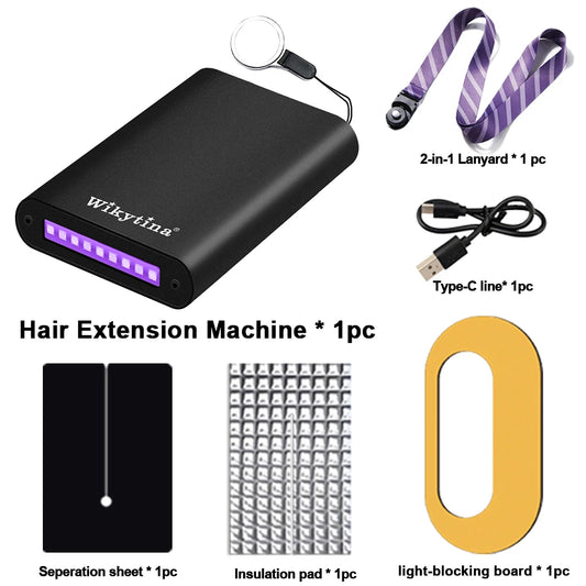 Professional Hair Extensions Kit Salon with UV Light Glue and V Light Tools for Effortless and Long Lasting Extensions