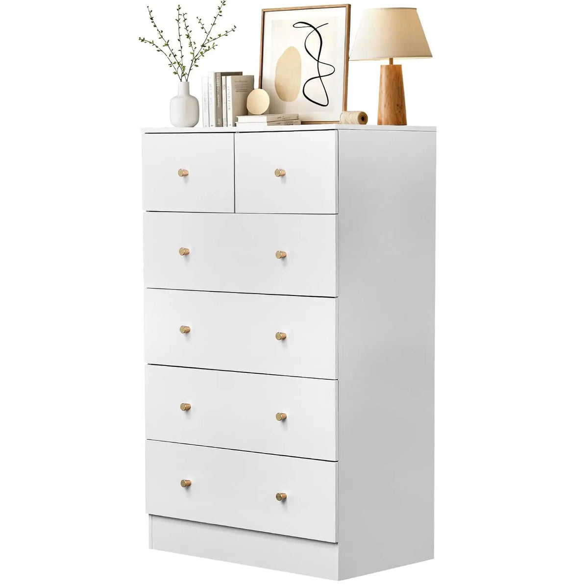 Modern Wood Dresser With AntiTipping Design And Handles