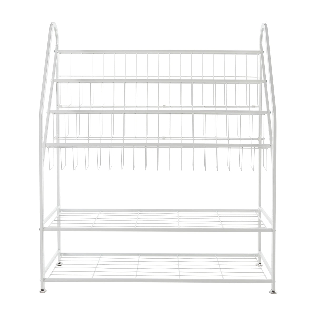 Bymaocar 5 Tier Steel Bookshelf Organizer With Snap Fasteners For Kids