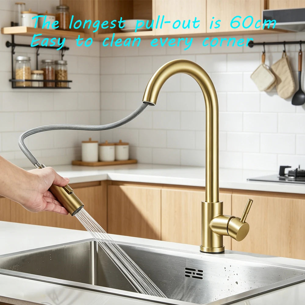 Fmhjfisd Touch Control Pull Out Hot And Cold Kitchen Faucet