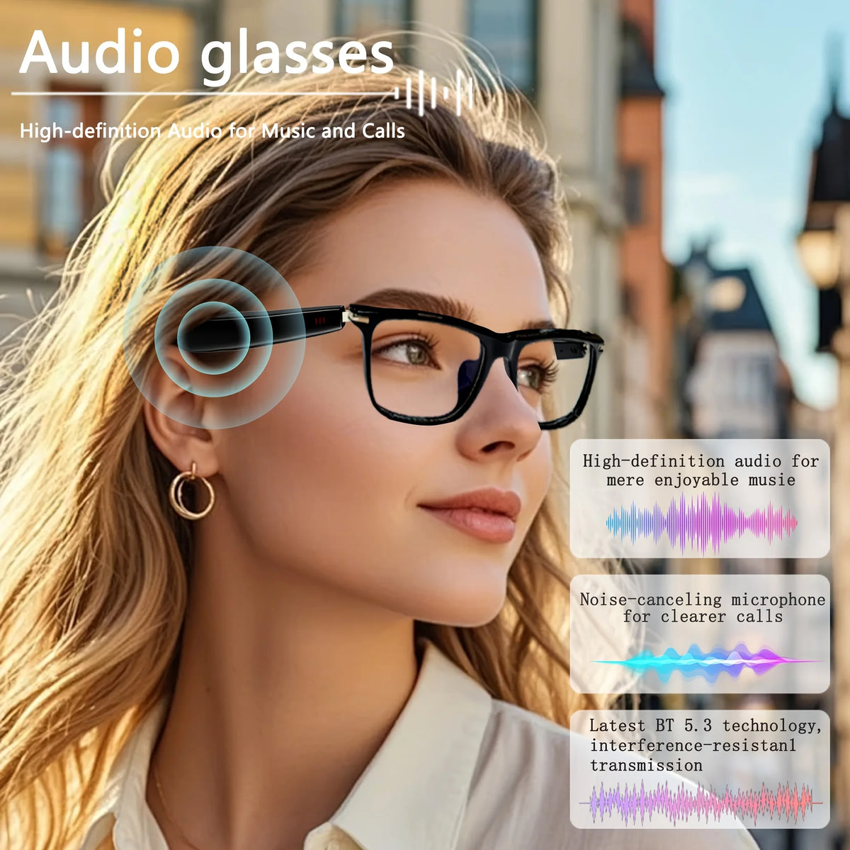 Giinova Ai Real Time Translator Smart Glasses With Photochromic Lenses