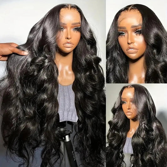 250 Density 40 Inches Loose Body Wave Human Hair Wigs 13x4 13x6 Transparent Lace Front Human Hair Wig Brazilian Lace Human Hair