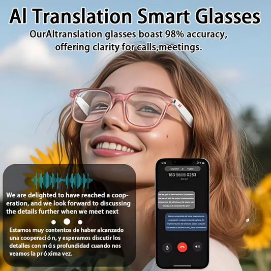 Fecoul Smart Audio Glasses With Real Time Translation Photochromic Lenses
