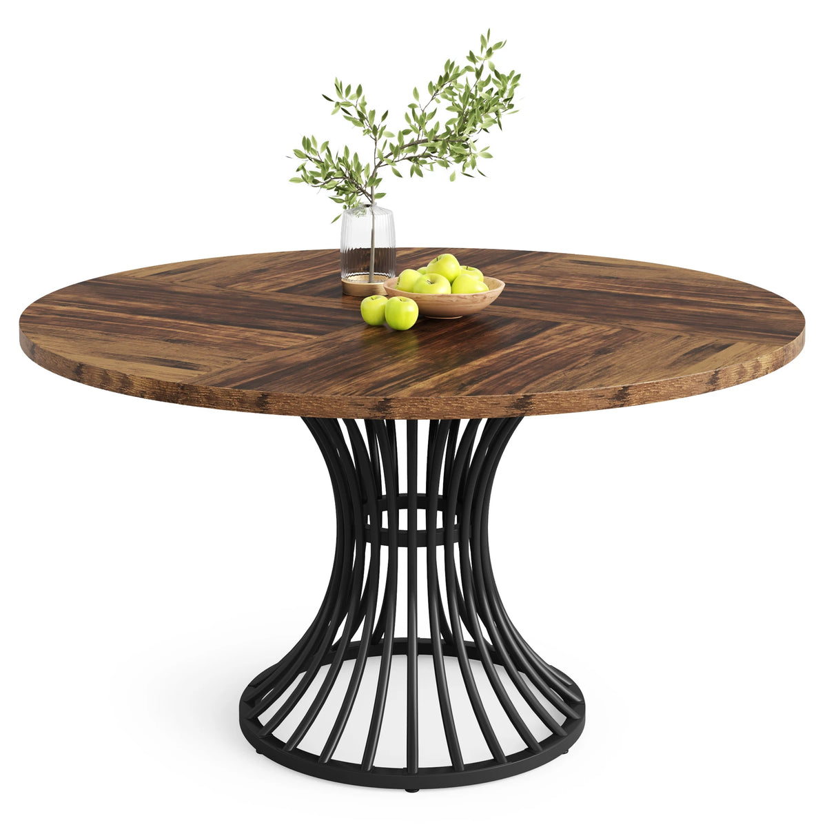 Tribesigns Round Wood Dining Table For 6 People Kitchen