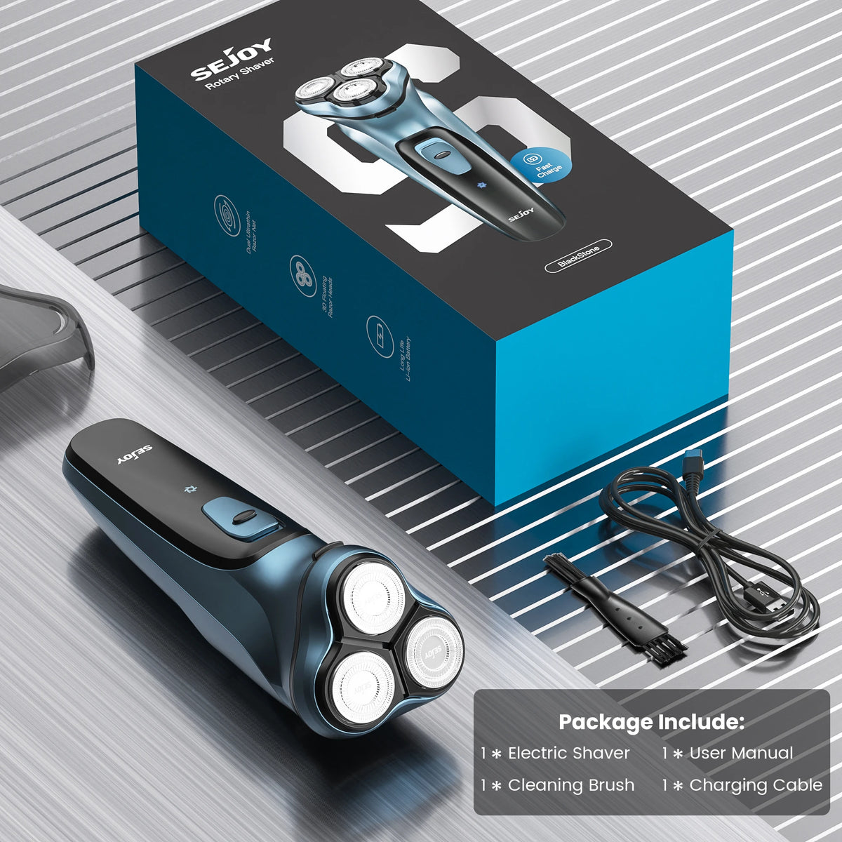 SEJOY Electric Shaver For Men Rechargeable With 3D Floating Head