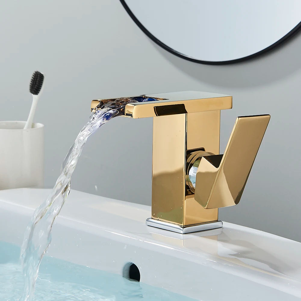 SAFLIHCAR LED Single Handle Hot And Cold Basin Faucet
