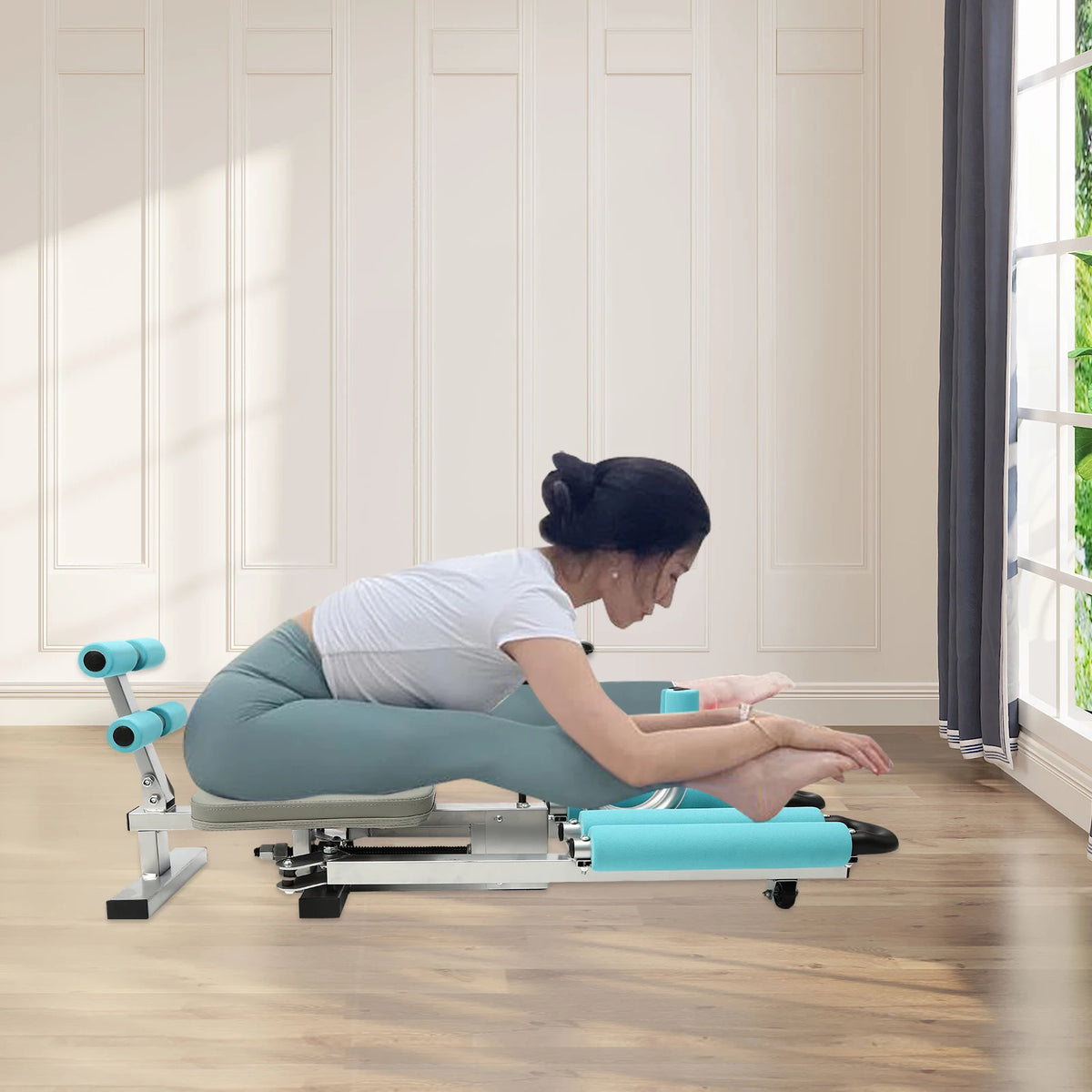 Leg Stretcher Split Machine 330.7lbs Heavy Duty Leg Stretcher Machine   0-210° Adjustable,  Flexibility Stretching Equipment for Ballet, Yoga, Dance, Martial Arts