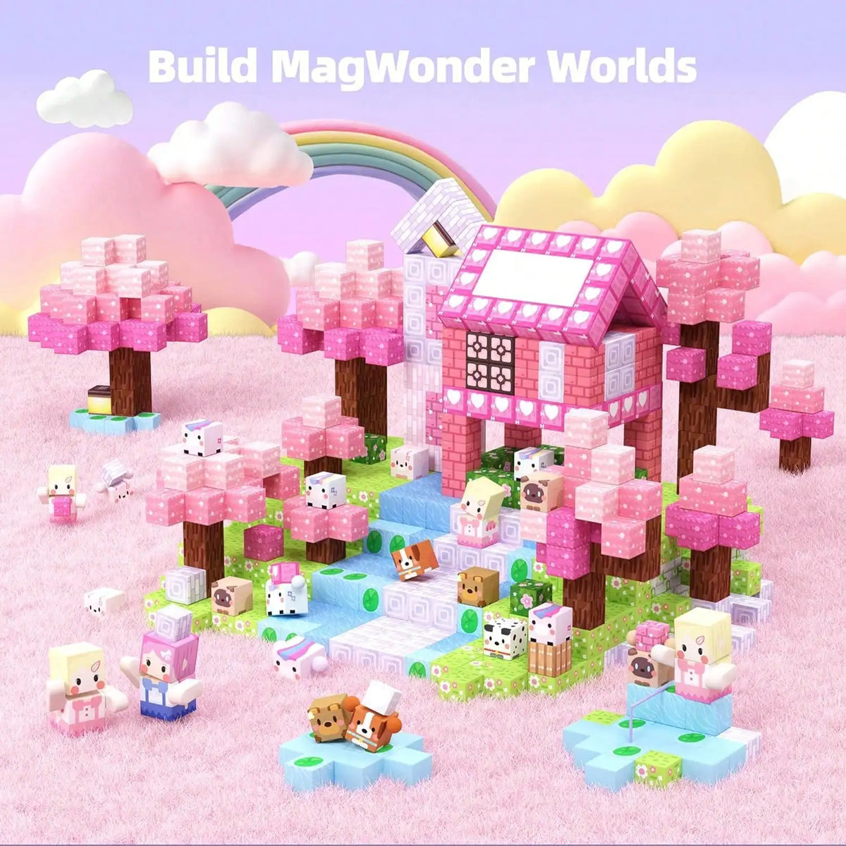 Magnetic Building Tiles Princess Castle Set STEM Educational Toys