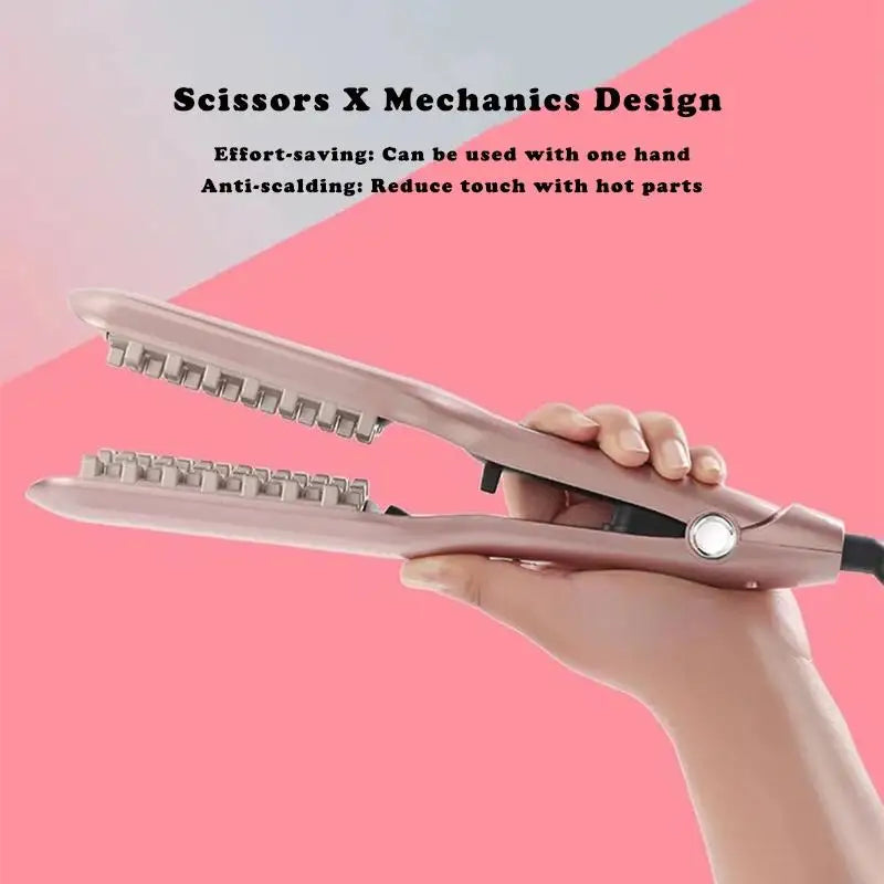 VoluVibe Ceramic Hair Crimping Iron For Fluffy Volume Styles