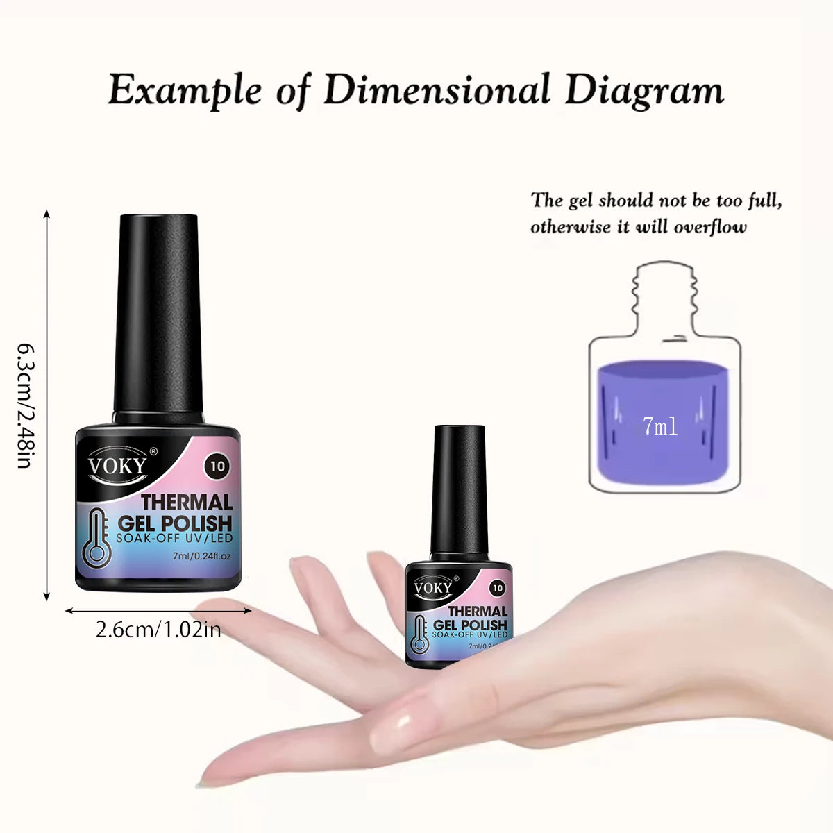 Thermal Gel Nail Polish Set Temperature Responsive UV LED Kit