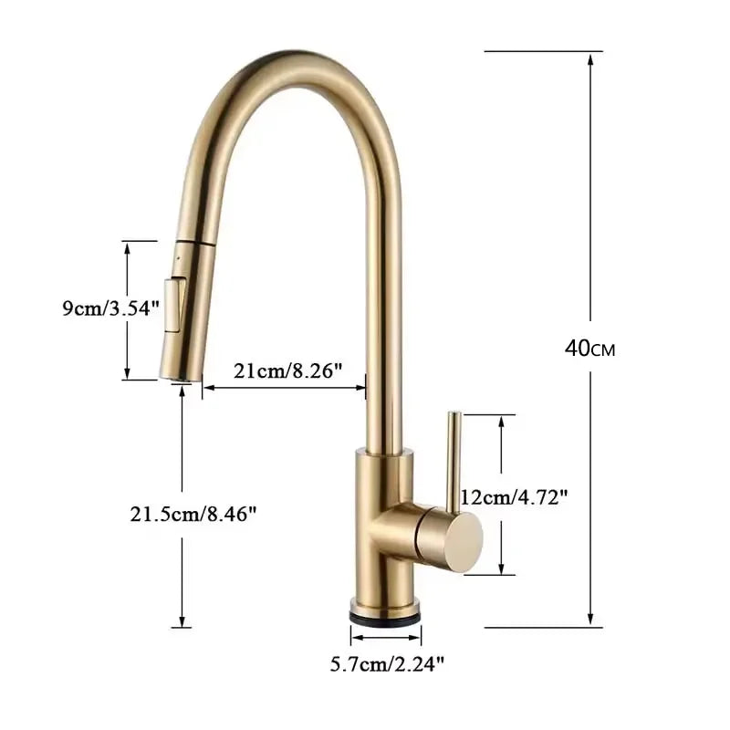 Fmhjfisd Touch Control Pull Out Hot And Cold Kitchen Faucet