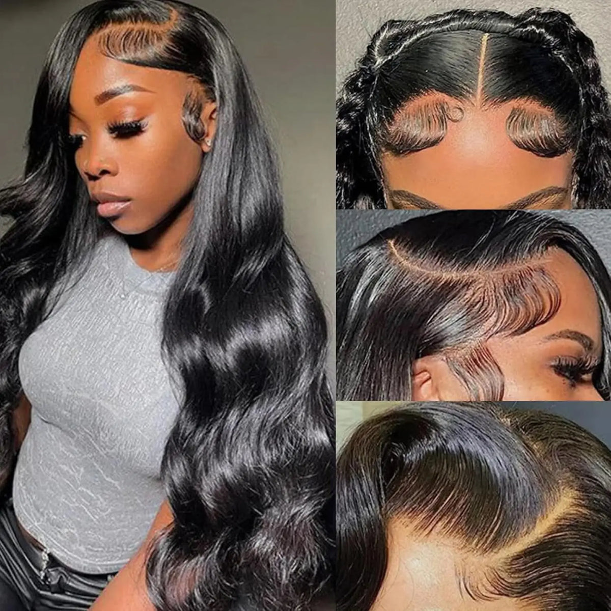 13X4 13X6 Loose Body Wave Lace Front Human Hair Wig 250 Density 40 Inches Transparent Human Hair Wigs Brazilian Lace Human Hair