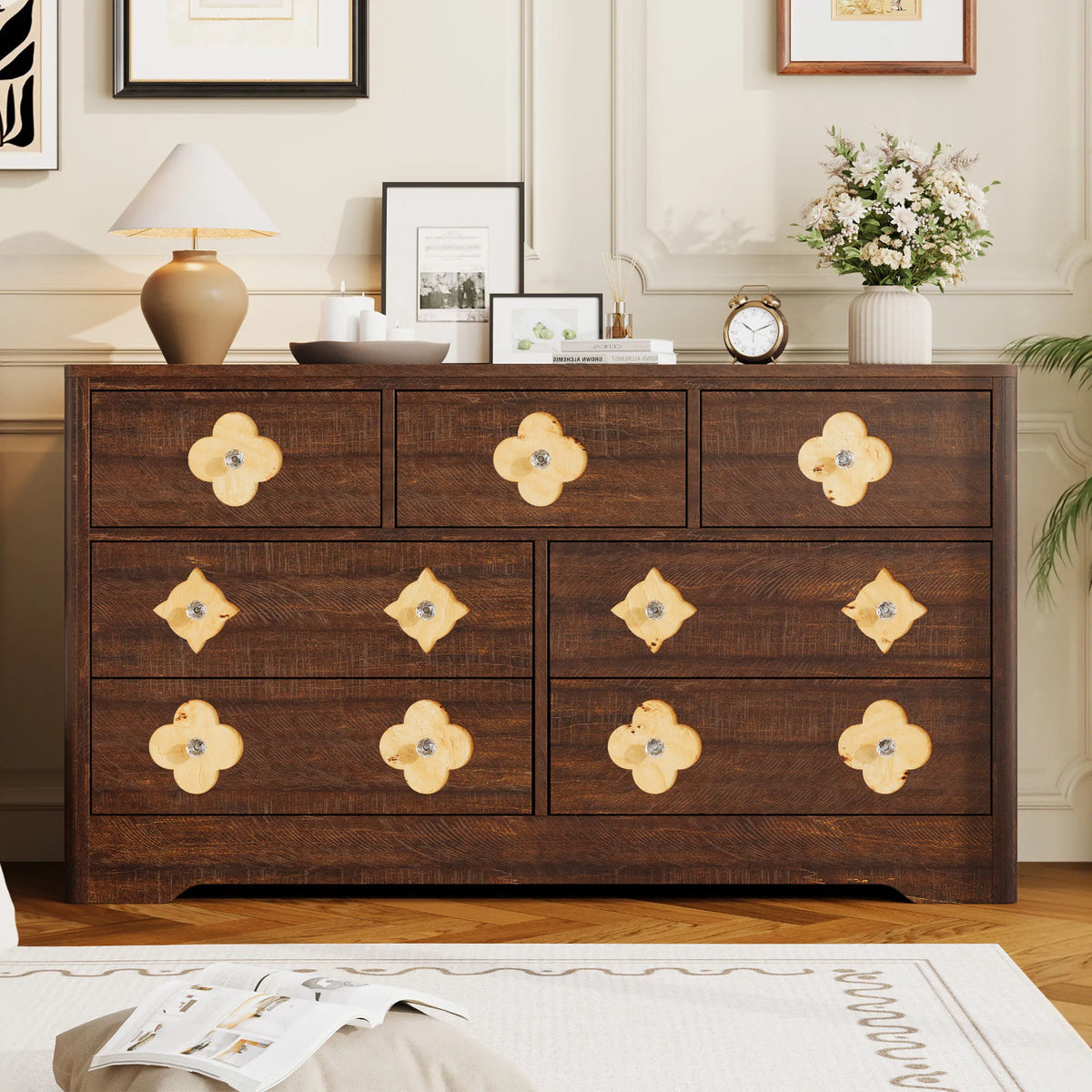 GAOMON Modern Six Drawer Dresser with Spacious Bedroom Storage