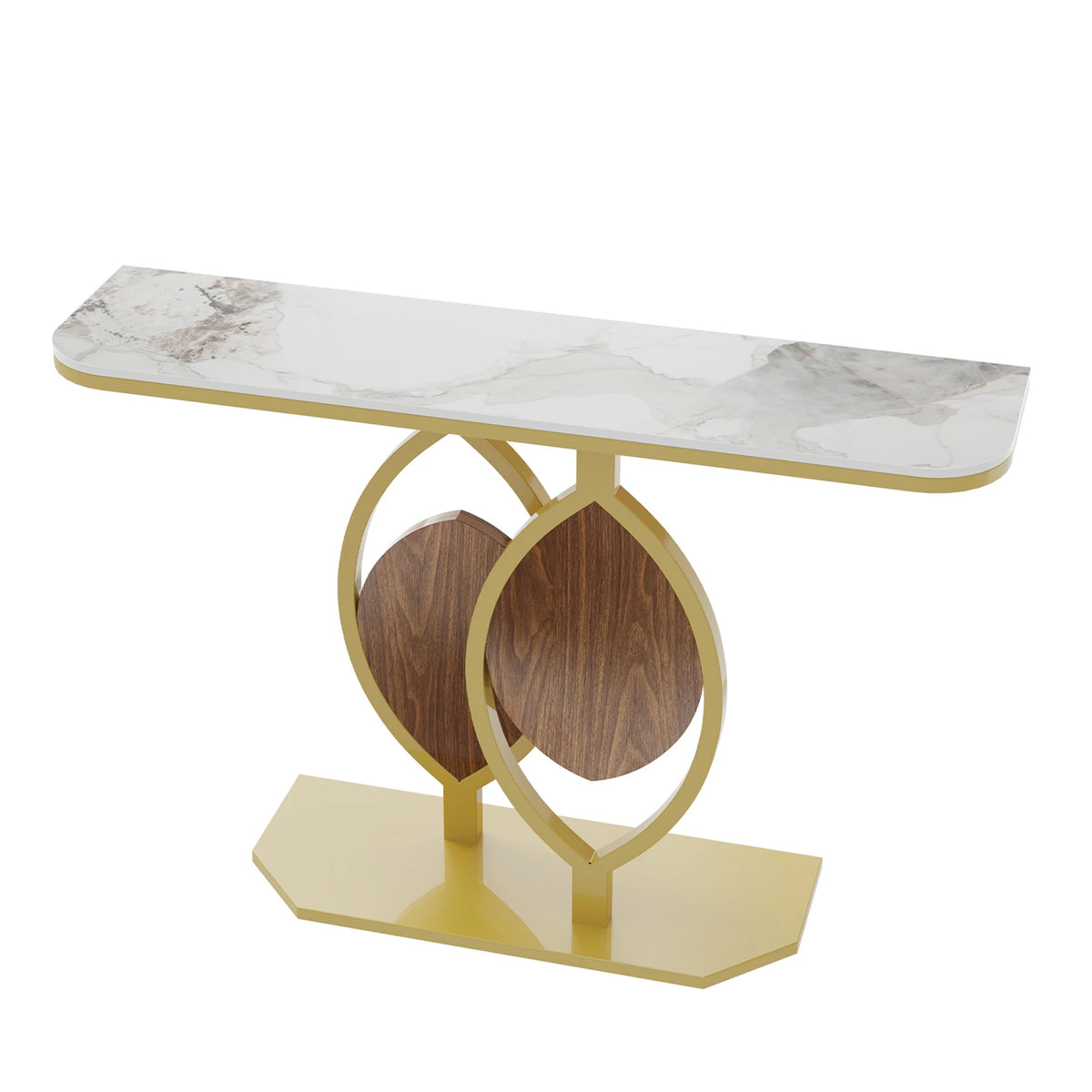 Modern Metal Console Table for Entryway Office and Coffee Bar