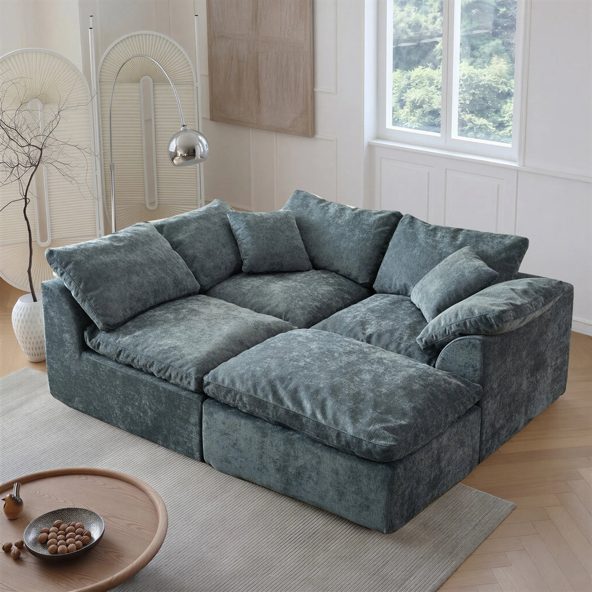 Yeflixvrau Modern Modular Sectional Sofa With Deep Seat Cushions