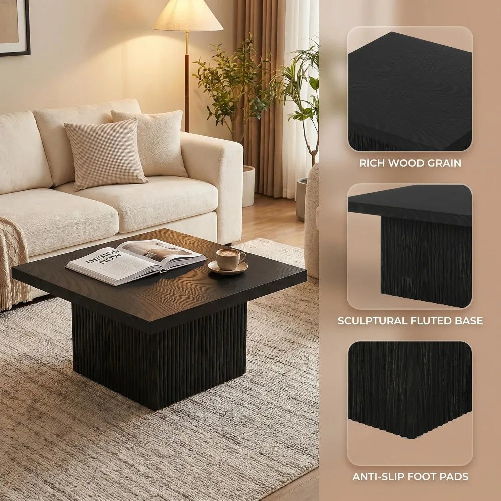 Modern Farmhouse Wooden Coffee Table for Small Living Spaces
