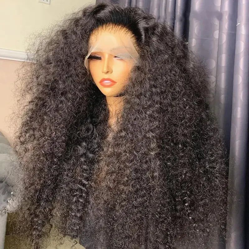 QZOQZO Brazilian Deep Wave Lace Front Wig With Human Hair