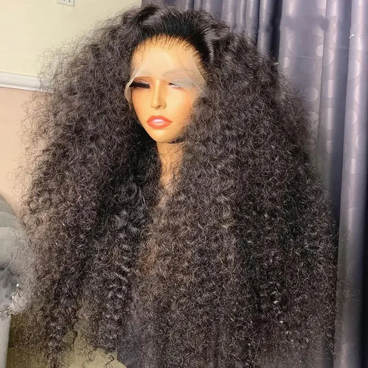 QZOQZO Brazilian Deep Wave Lace Front Wig With Human Hair