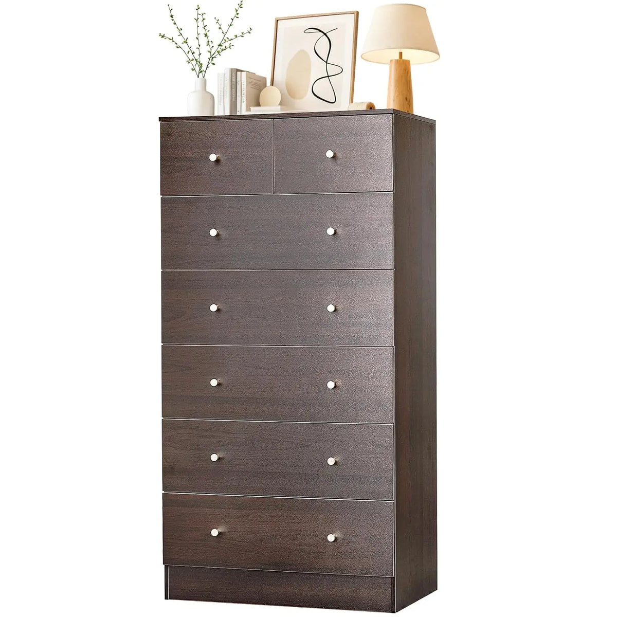 Modern Wood Dresser With AntiTipping Design And Handles