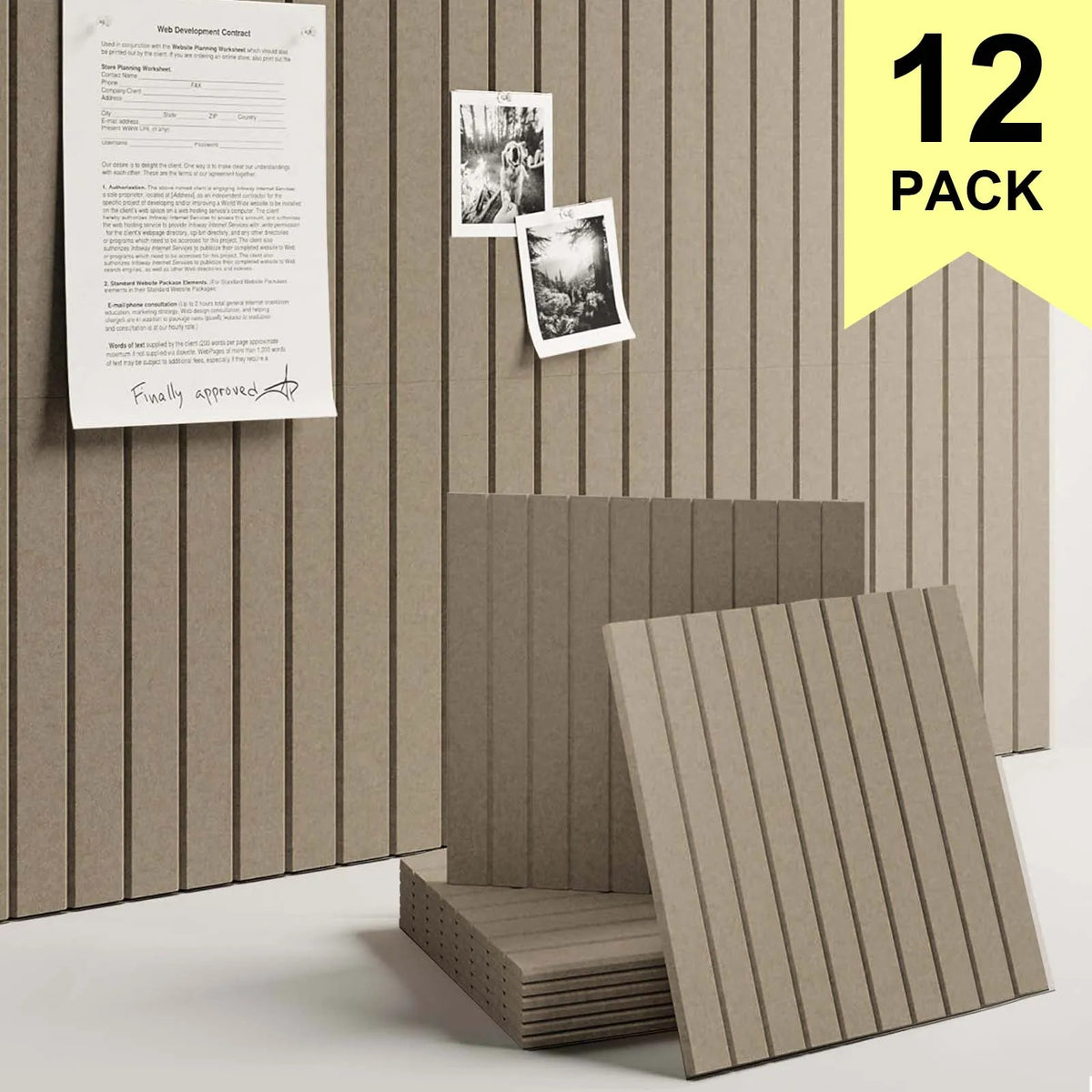 DIY 6/12 Pack Equilateral Cork Board Bulletin Boards For Home