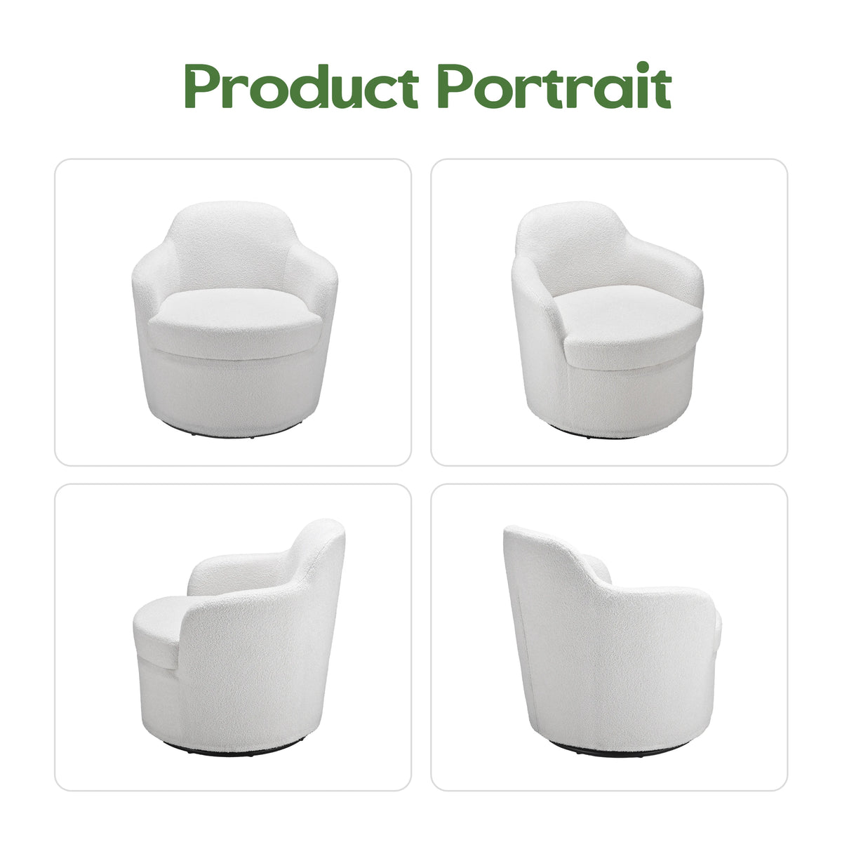 Someet Modern Round Swivel Barrel Chair Living Room