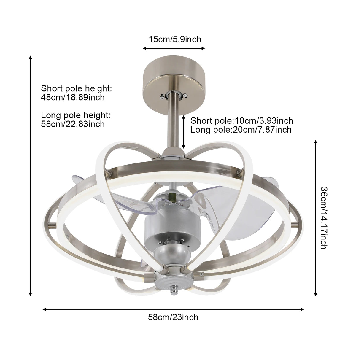 Bymaocar Bedroom Farmhouse Ceiling Fan With Remote And Light