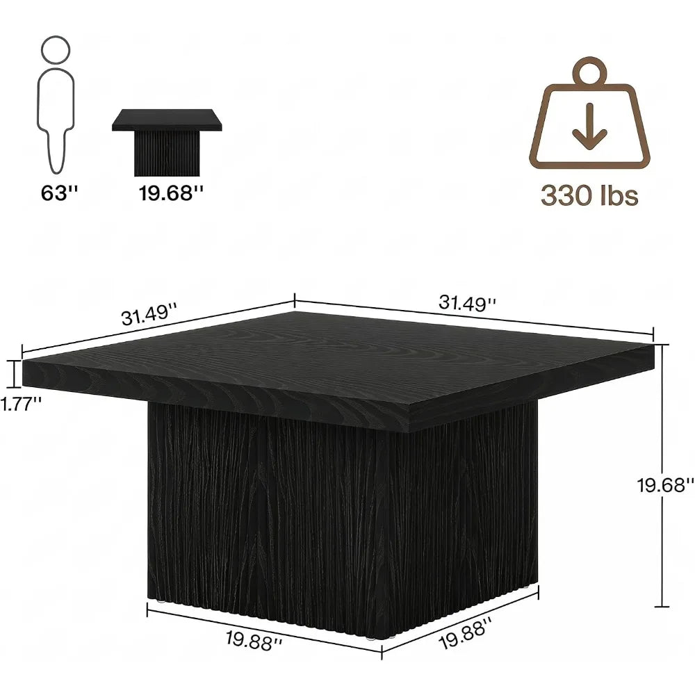 Modern Farmhouse Wooden Coffee Table for Small Living Spaces