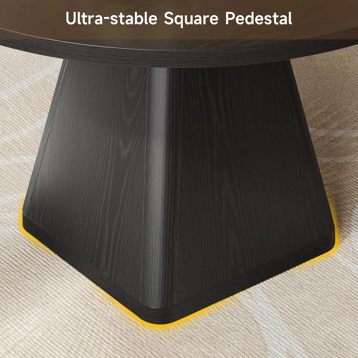 ONBRILL Modern Round Dining Table With Stable Pedestal Base for Home Dining