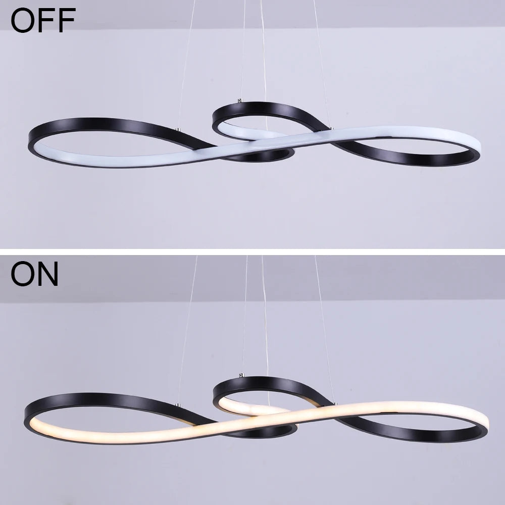 GreeLustr Modern Dimmable Acrylic Pendant LED Chandelier For Living Room