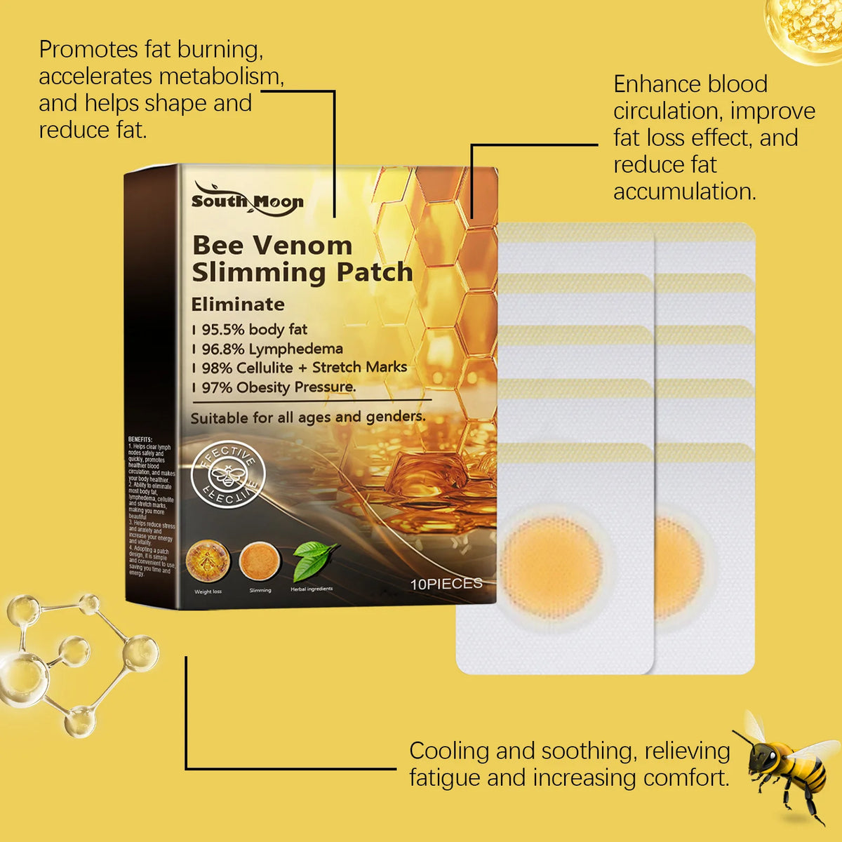South Moon Bee Venom Body Shaping and Skin Firming Patches