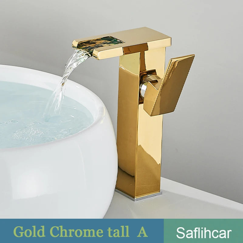 SAFLIHCAR LED Single Handle Hot And Cold Basin Faucet